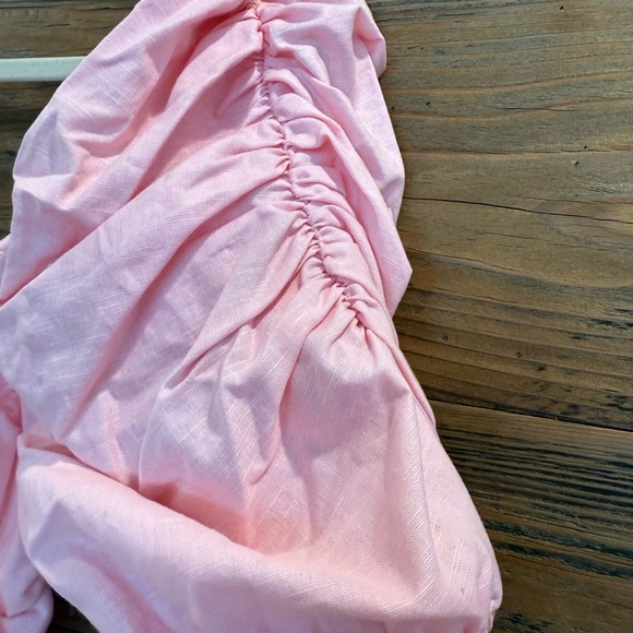 English Factory Pink Maxi Sundress with Bow and Puff Sleeve - Picture 10 of 12